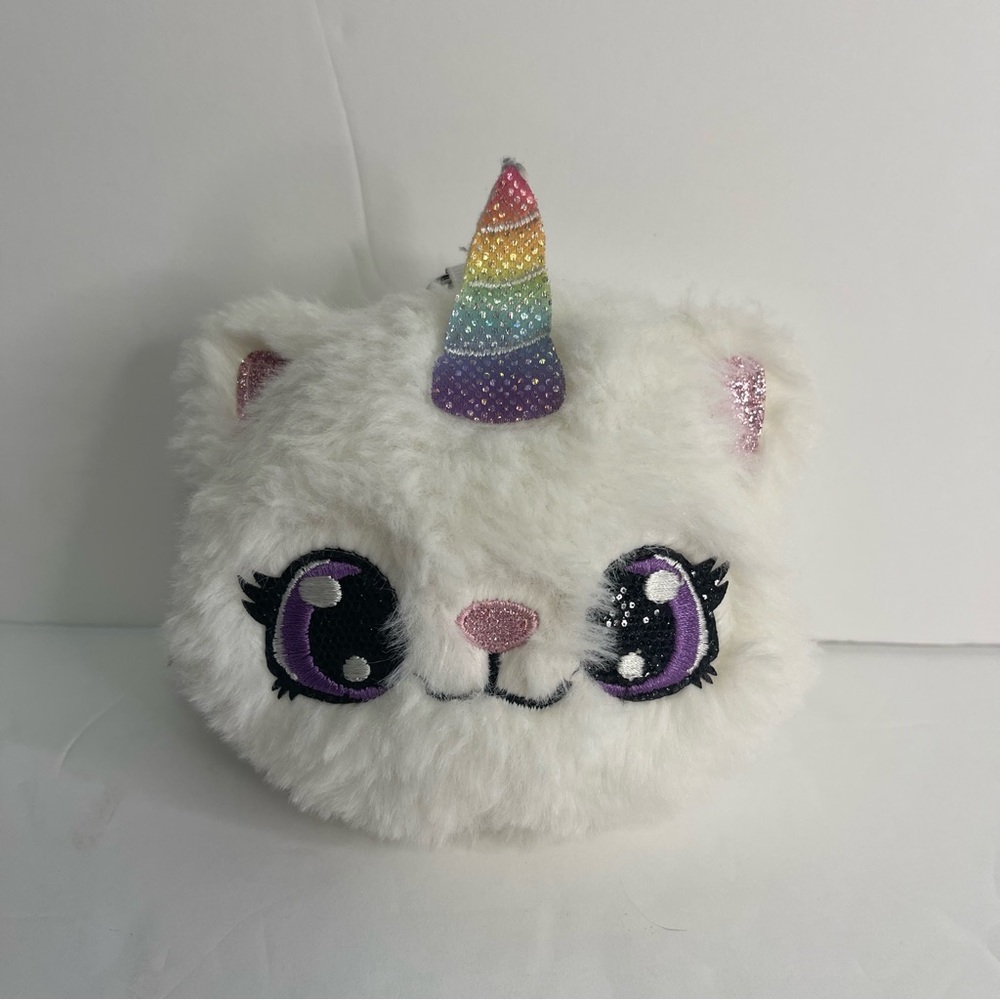 Claires Caticorn Kitty Unicorn Plush Coin Purse Keychain